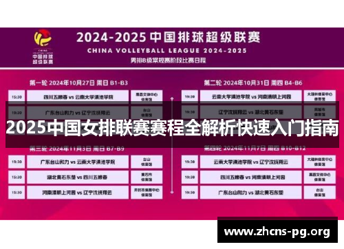 2025中国女排联赛赛程全解析快速入门指南