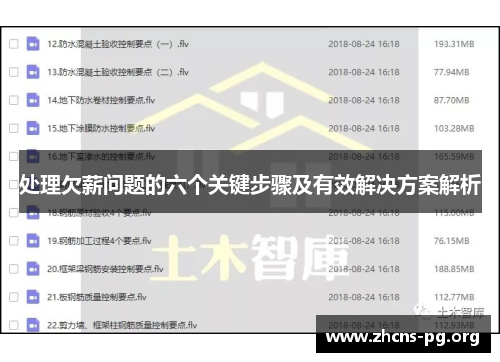 处理欠薪问题的六个关键步骤及有效解决方案解析