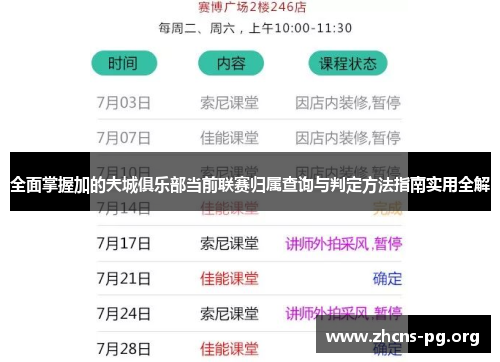 全面掌握加的夫城俱乐部当前联赛归属查询与判定方法指南实用全解